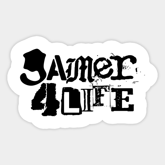 Gamer 4 Life text 11.0 Sticker by 2 souls